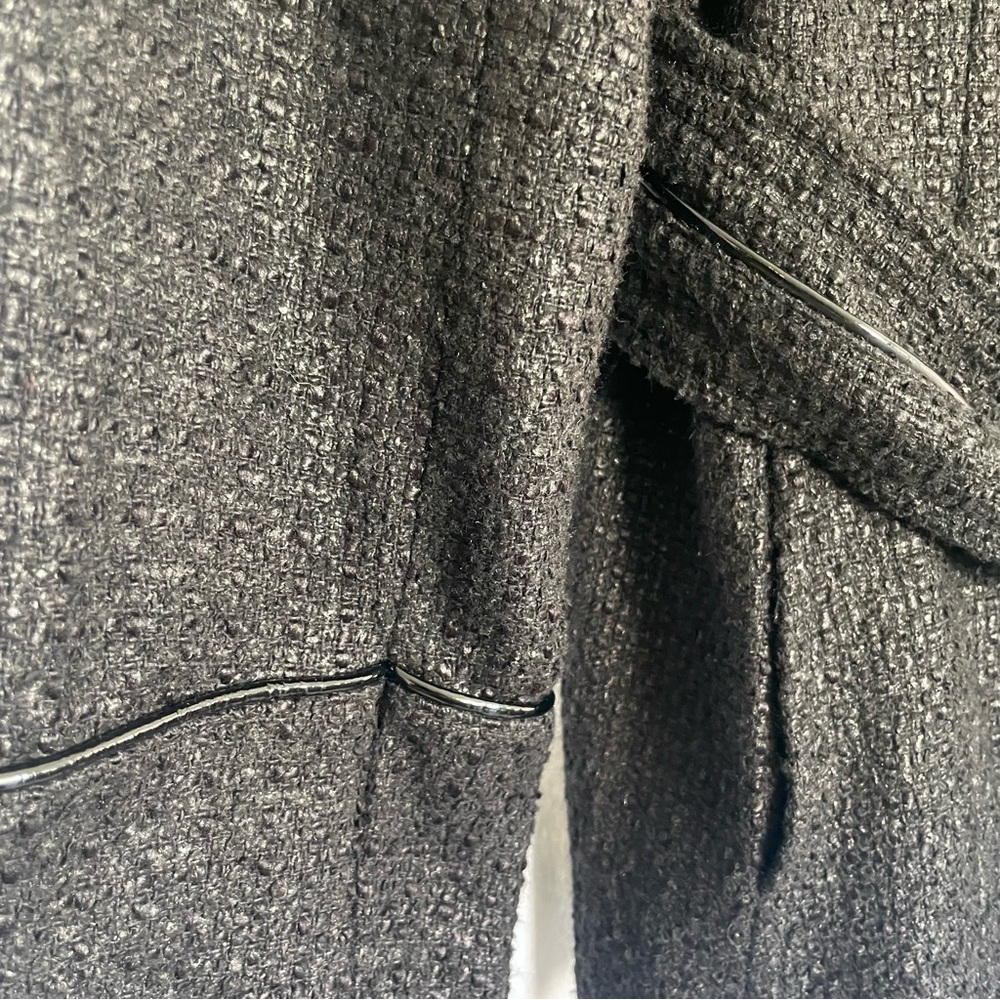 Zara Basic Black Jacket Outerwear Size Large Butt… - image 7